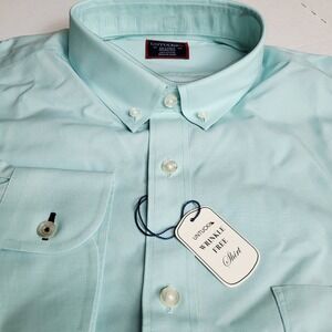 UNTUCKit Men's XX Large Wrinkle Free Button‎ Down Shirt Light Blue Cotton NWT